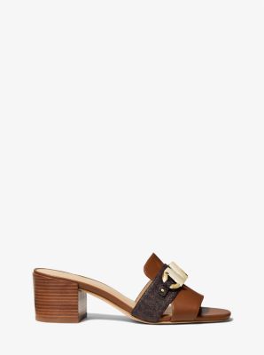 Izzy Logo Embellished Leather Mule image number 1