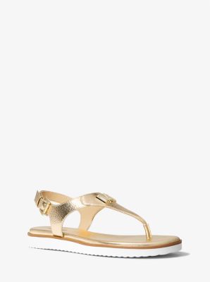 Michaelkors Jilly Metallic Sandal,PALE GOLD