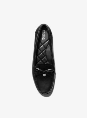 Lock Me Moc 45 Embellished Leather Loafers In Black