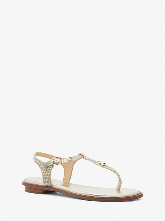 Mallory Glitter Chain-Mesh T-Strap Sandal image number 0