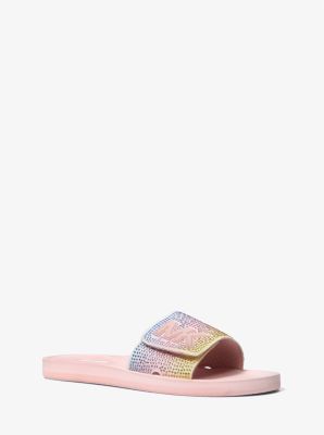Rainbow Embellished Slide Sandal | Michael Kors