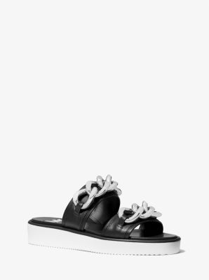 Michael kors best sale leather slides