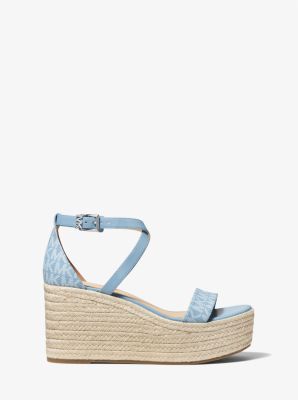 Serena Logo and Leather Wedge Sandal image number 1