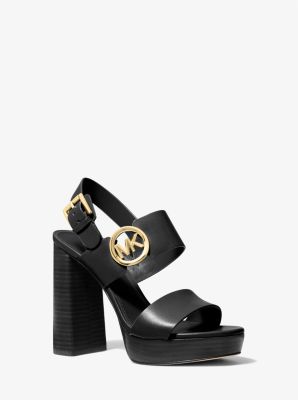 Michael kors sia on sale leather platform sandal