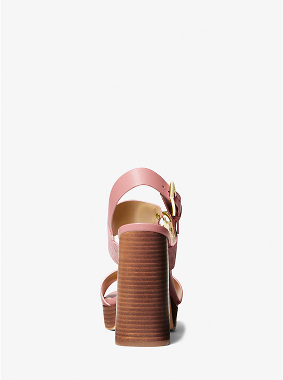 Sandale à plateforme Summer en cuir et à logo image number 2