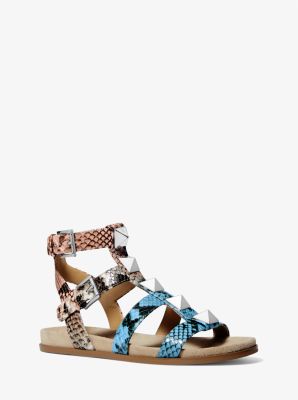 Wren Ombré Snake Embossed Leather Gladiator Sandal