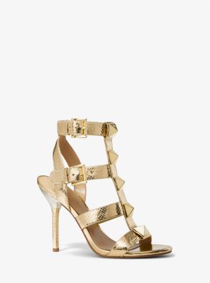 michael kors gladiator sandals gold