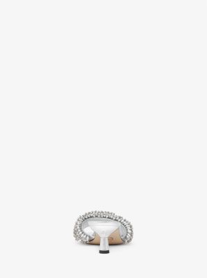 Amal Crystal Embellished Metallic Leather Kitten Heel image number 0