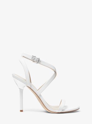 Asha Leather Sandal in OPTIC WHITE | Michael Kors
