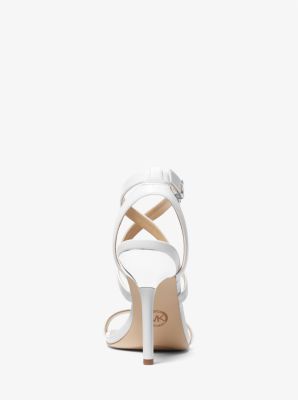 Asha Leather Sandal in OPTIC WHITE | Michael Kors