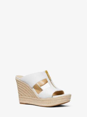 White canvas clearance wedge sandals