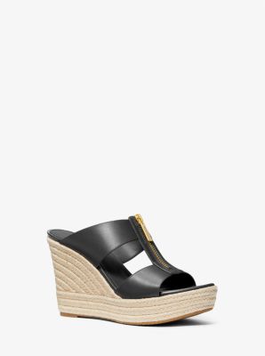 Michael kors black wedge 2024 shoes