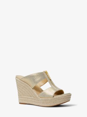 Bradley Metallic Canvas Wedge Sandal image number 0