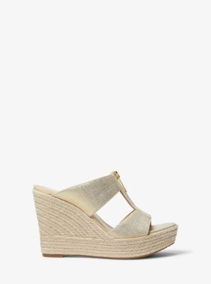 Bradley Metallic Canvas Wedge Sandal image number 1