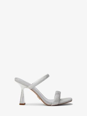 Clara Embellished Metallic Glitter Chain-Mesh Sandal image number 1