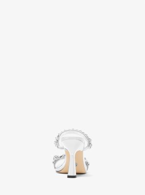 Clara Embellished Metallic Snake Embossed Leather Sandal image number 2