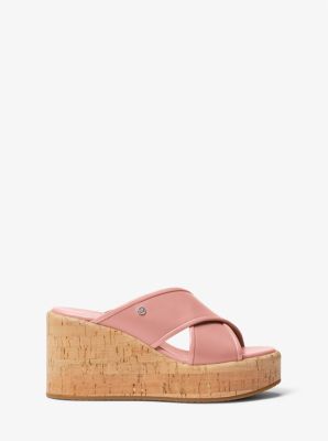 【Michael Kors】Cary llic Leather Wedge Sandal Cary Leather Wedge Sandal | Michael Kors [US]