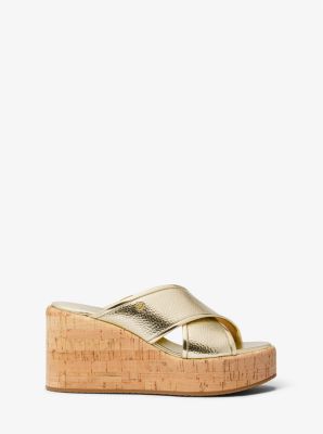 Michael kors cheap cork wedges