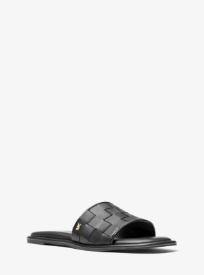 Hayworth Woven Leather Slide Sandal | Michael Kors