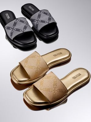 Michael kors gold on sale sliders