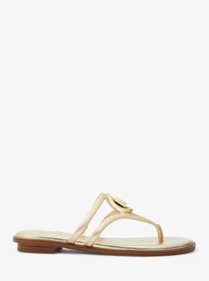 Hampton Metallic Leather Sandal | Michael Kors Canada [CA]