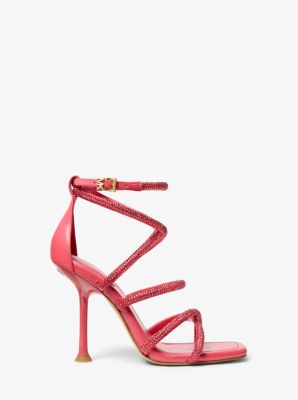 Imani Embellished Scuba and Faux Leather Sandal | Michael Kors Canada