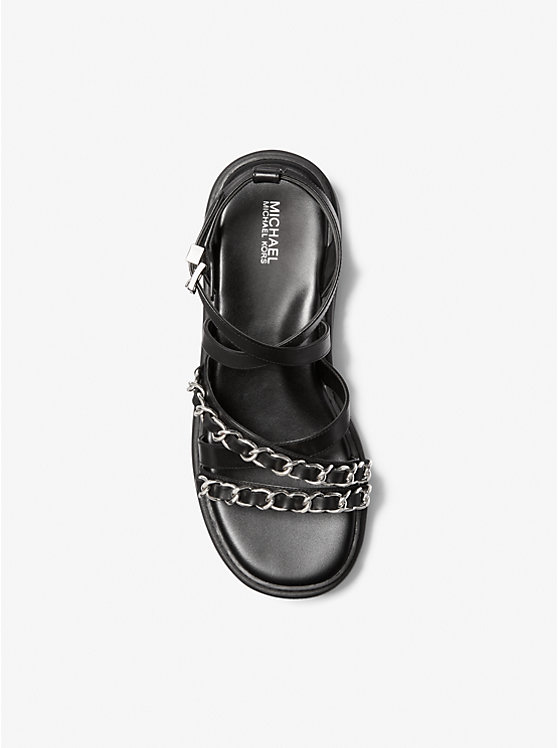 Issa Embellished Leather Flatform Sandal image number 3