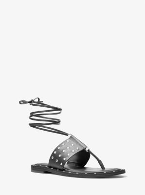 Jagger Studded Leather Sandal Michael Kors