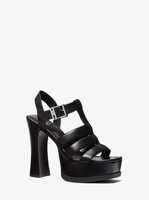 Michael kors blake leather best sale platform sandal