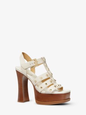 Jagger Studded Leather Platform Sandal | Michael Kors