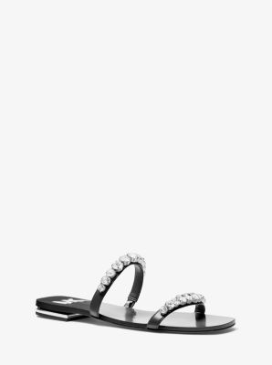 Jessa Embellished Faux Leather Sandal | Michael Kors