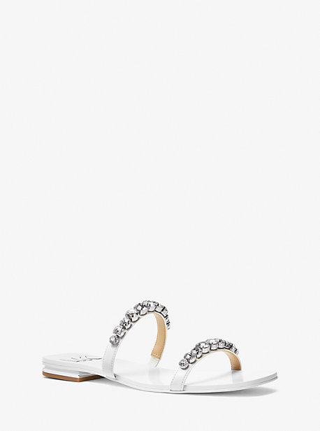Michaelkors Jessa Embellished Sandal,OPTIC WHITE