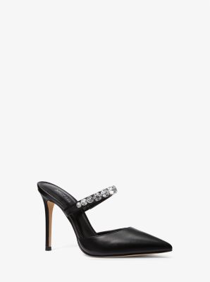 Jessa Embellished Leather Mule | Michael Kors