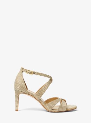 Kinsley Glitter Chain Mesh Sandal Michael Kors