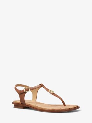 Mallory Leather T-strap Sandal | Michael Kors