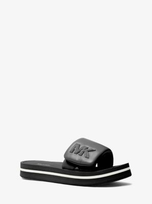 Faux Leather Platform Slide Sandal image number 0