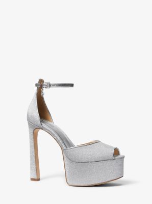 Michael kors silver glitter hot sale shoes