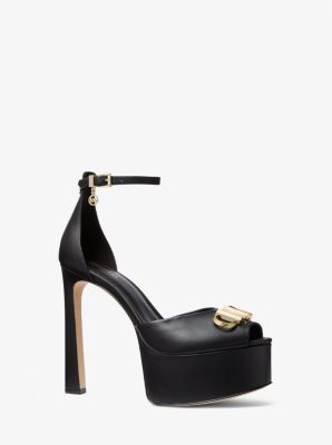 Martina Leather Peep-Toe Platform Pump image number 0