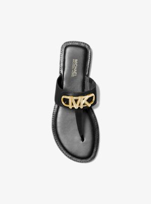 Parker Leather T-Strap Sandal Michael Kors