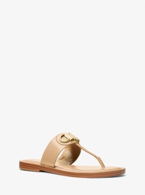 Parker Leather T Strap Sandal Michael Kors