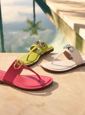 Yellow t hot sale strap sandals