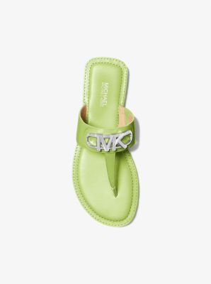 Michael kors flip flops clearance green