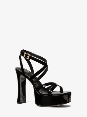 Patent leather platform store sandals