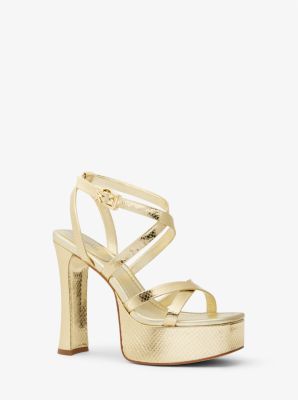 Michael kors paloma suede deals platform sandal