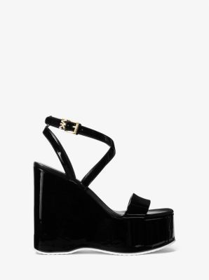 Paola Faux Patent Leather Wedge Sandal image number 1