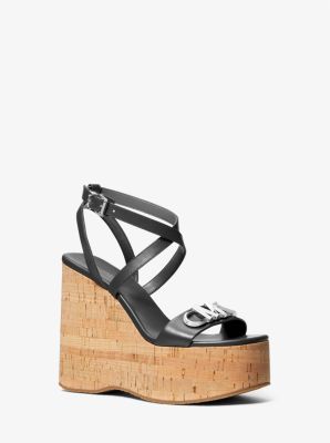 Wedges Espadrille Platform Leather Wedge Sandals Michael Kors