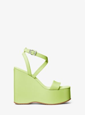 Paola Leather Wedge Sandal