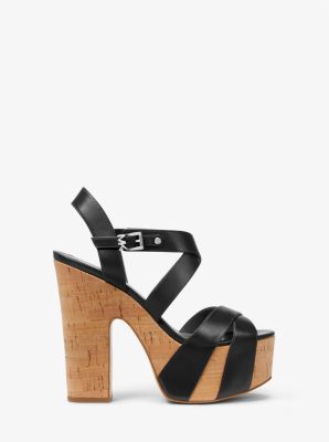 Michael kors sia on sale leather platform sandal