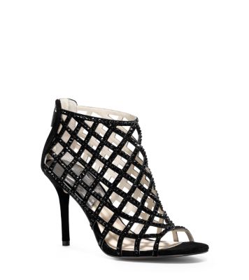 Yvonne Crystal and Suede Cage Pump | Michael Kors