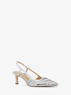 Alora Sequined Zebra Slingback Pump | Michael Kors